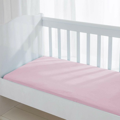 Pink jersey fitted sheet - pink,