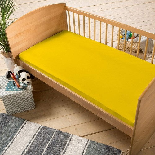Yellow jersey fitted sheet - yellow,